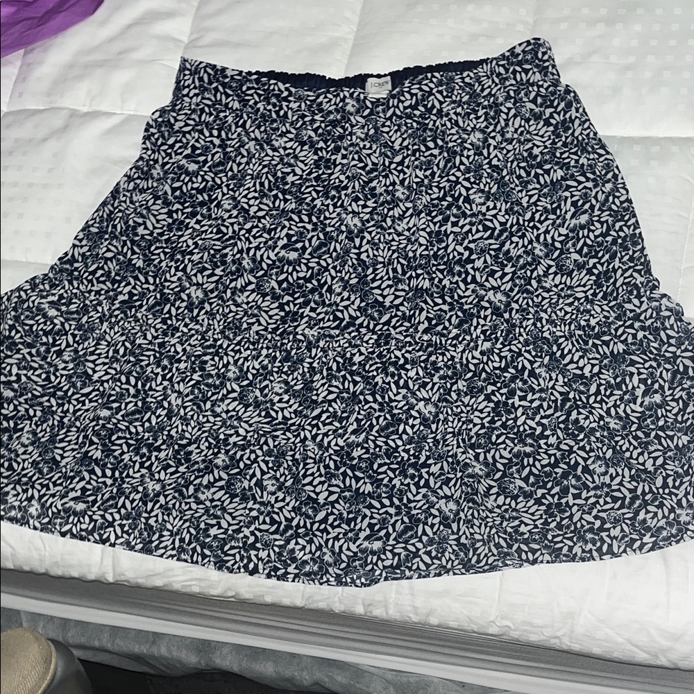 J Crww Floral Blue and White Women's Skirt